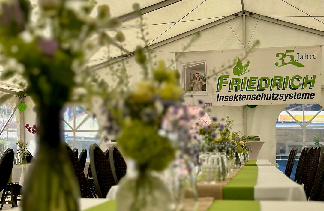 Im Mai gab es was zu feiern: Die neue Produktionshalle & 35 Jahre Friedrich Insektenschutz