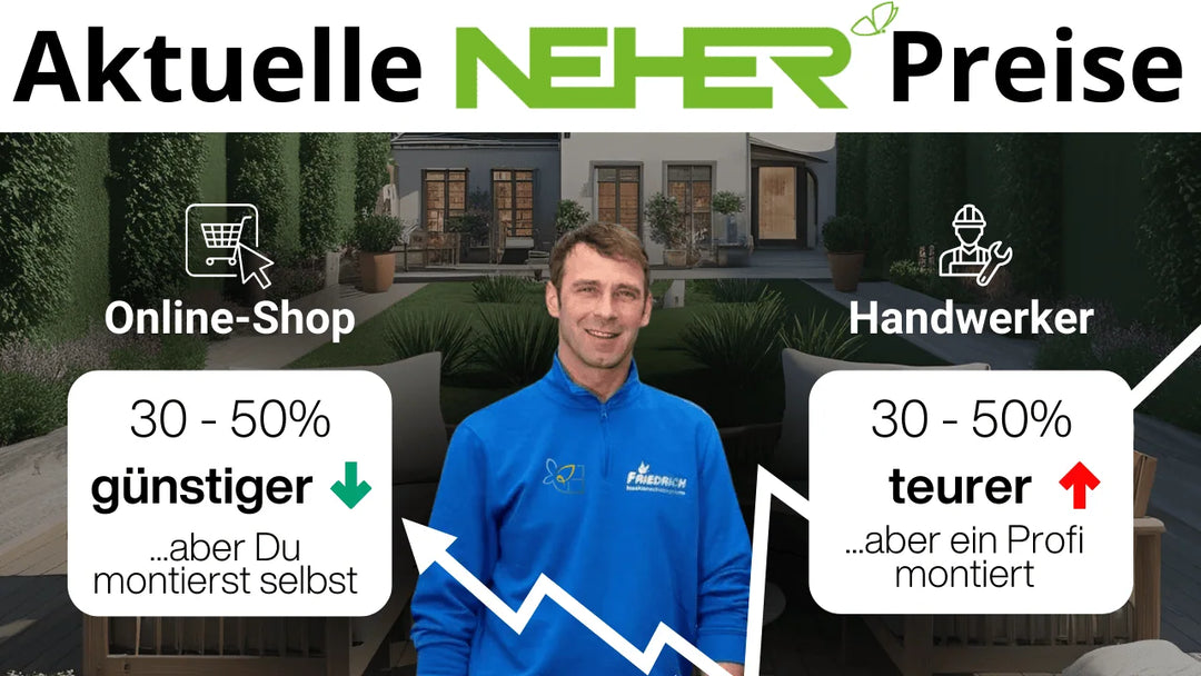 Neher Insektenschutz Preise mit Liste - Vergleich Online-Shop vs. Handwerker von Neher-Experte Christoph Friedrich