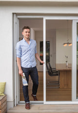 Insektengitter-Schiebetür ST3/1 von Neher, für Balkon und Terrasse, maßgefertigt, Online-Shop Insekten bleiben draußen 