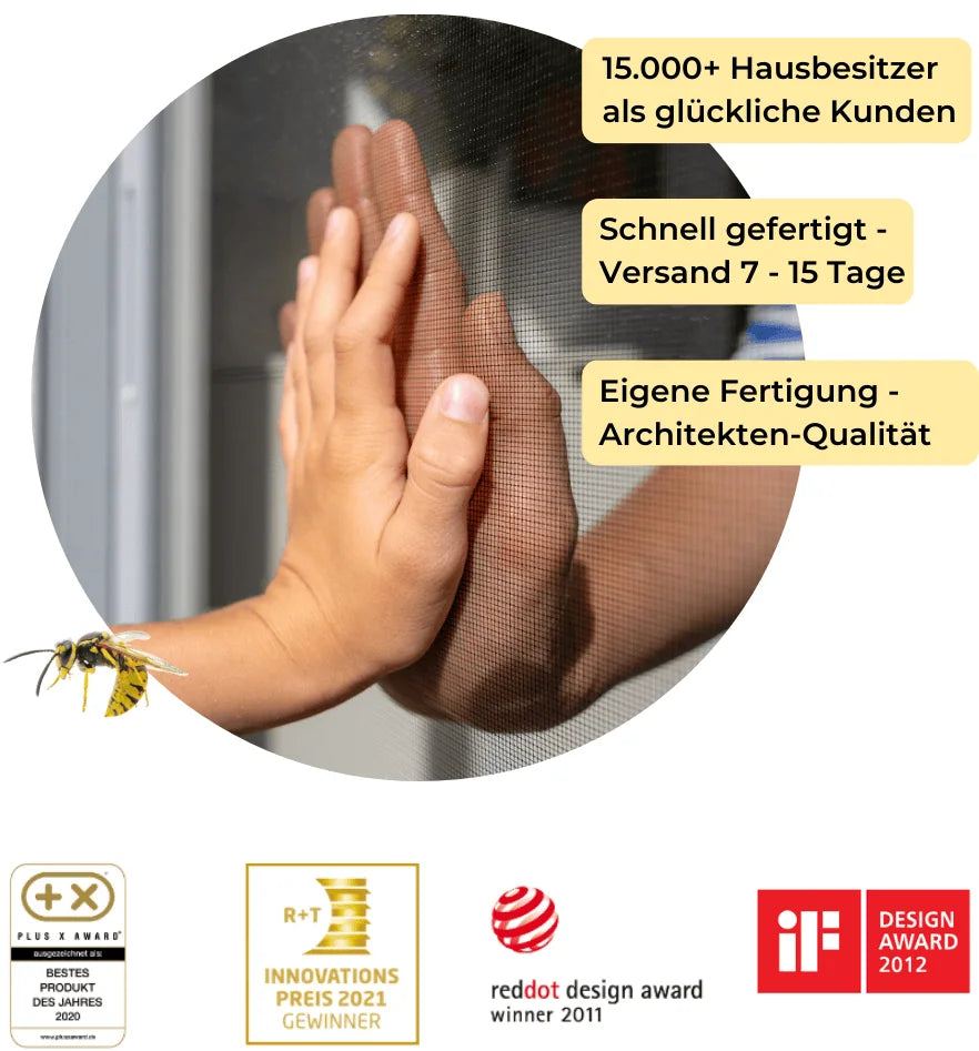 Neher Insektenschutz online bestellen auf Maß - Shop - Insekten bleiben draussen - Fliegengitter-Türen und Fenster kaufen - Zertifiziert