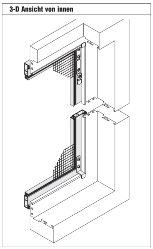 Insektenschutz-Spannrahmen SP2.1 für flächenbündige und flächenversetzte Fenster