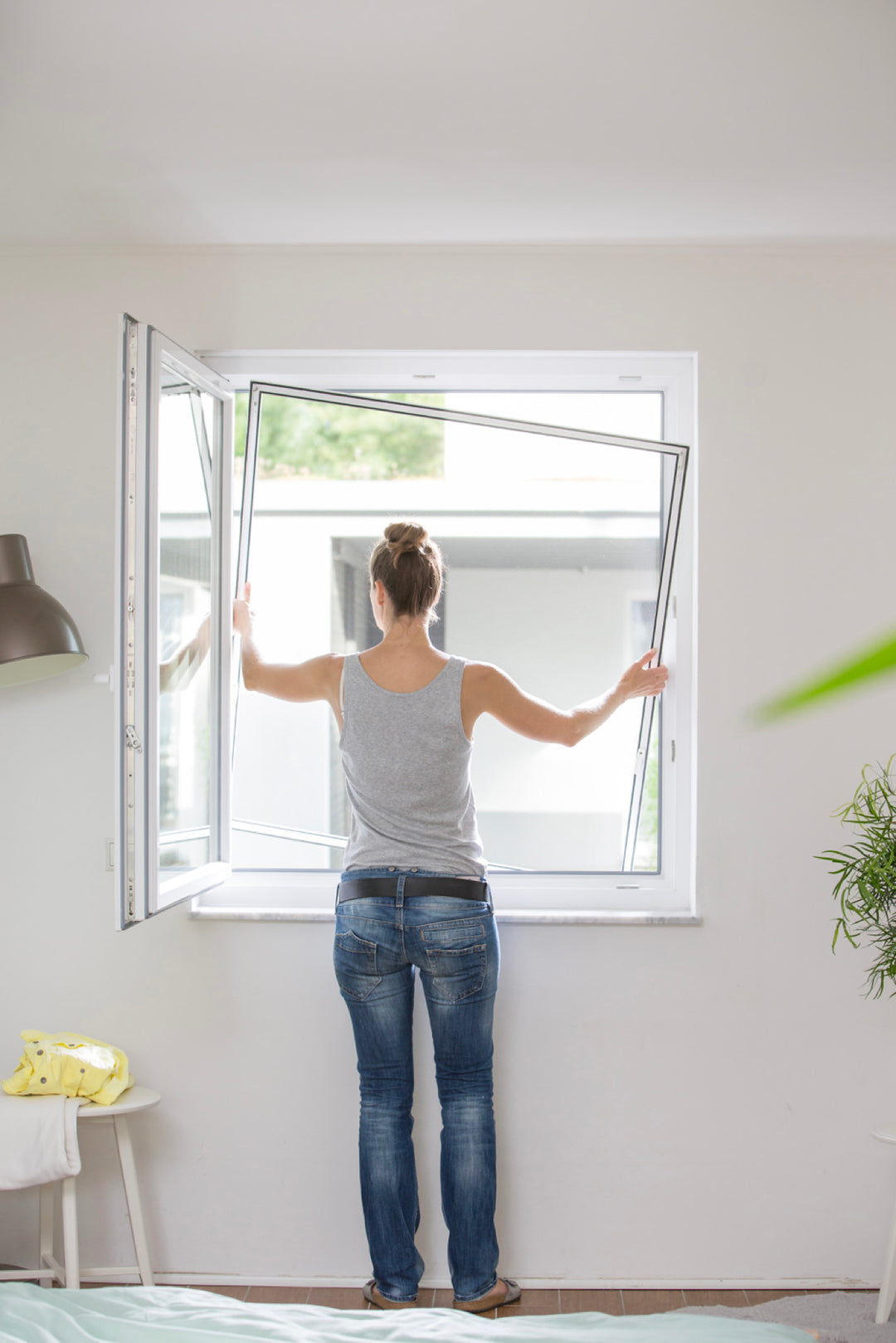 Insektenschutz-Spannrahmen SP5.10 für halbflächenversetzte und flächenversetzte Fenster